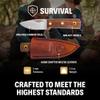 Condor Tool & Knife Compact Kephart Knife - 1095 High-Carbon Steel Blade - Ergonomic Walnut Handle - Premium Handcrafted Leather Sheath - Ideal for Survival, Camping, and Outdoor Adventures view 3