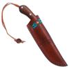 Condor Tool & Knife Blue River Fixed Blade Knife - 1095 High-Carbon Steel Blade with Full-Tang Construction - Walnut Handle with Turquoise Stone Inlay - Ideal for Bushcraft, Camping & Survival view 2