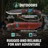 Condor Tool & Knife Blue River Fixed Blade Knife - 1095 High-Carbon Steel Blade with Full-Tang Construction - Walnut Handle with Turquoise Stone Inlay - Ideal for Bushcraft, Camping & Survival view 3