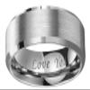 CROWNAL 4mm/6mm/8mm Tungsten Couple Wedding Bands Rings Men Women Brushed Finish Beveled Edges Engraved I Love You Size 4 To 17 (8mm,13) view 2