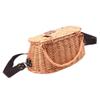Syhonic Classical Vintage Fish Basket,Wicker Fisherman Traps Cage Bass Trout Perch Fish Case with Adjustable Shoulder Strap(Brown) view 3