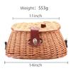 Syhonic Classical Vintage Fish Basket,Wicker Fisherman Traps Cage Bass Trout Perch Fish Case with Adjustable Shoulder Strap(Brown) view 4