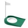 Golf Putting Cup with Adjustable Hole, Indoor Outdoor Training Practice Cup, Green Plastic with White Flag, Pressure Putt Trainer Aid view 1