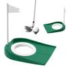 Golf Putting Cup with Adjustable Hole, Indoor Outdoor Training Practice Cup, Green Plastic with White Flag, Pressure Putt Trainer Aid view 2