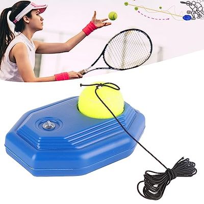 VGEBY Tennis Ball Trainer, Sport Tennis Ball Back Base Trainer Set Self Tennis Training Tool with Rubber Elastic Rope (D) Tennis Trainer Ball Tennis Trainer Ball Tennis
