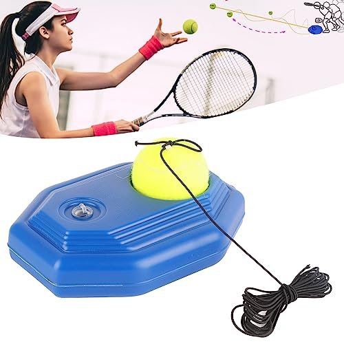 VGEBY Tennis Ball Trainer, Sport Tennis Ball Back Base Trainer Set Self Tennis Training Tool with Rubber Elastic Rope (D) Tennis Trainer Ball Tennis Trainer Ball Tennis