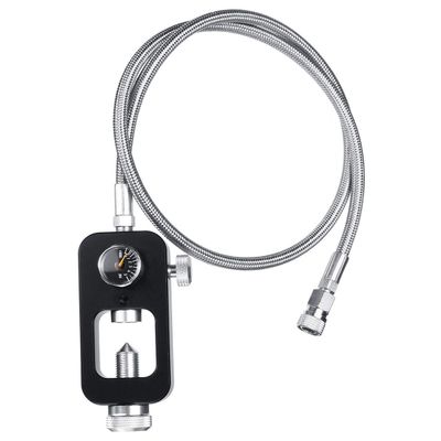 IORMAN DIN Valve Scuba Adapter 4500psi High Pressure PCP Paintball HPA Tank Fill Station (Stainless Steel Braided)