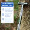 aiGear G2 Tactical Stick Hiking Walking Staff - Trekking Poles Outdoor Adjustable Hiking Stick for Camping Hiking 5 Tubes 40.5 inch Graywith Multitool view 3