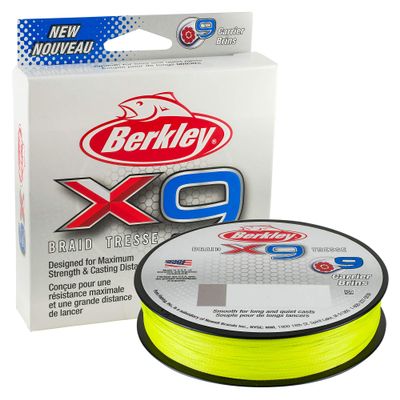 Berkley Jordan Lee x9 Braid Superline, Flame Green, 65-Pound Break Strength, 2188yd Fishing Line, Suitable for Freshwater and Saltwater Environments