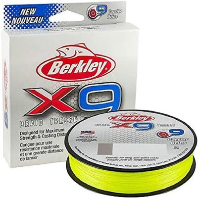 Berkley Jordan Lee x9 Braid Superline, Flame Green, 10-Pound Break Strength, 2188yd Fishing Line, Suitable for Freshwater and Saltwater Environments
