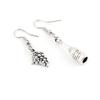 1Pair Mix Creative Grapes And Wine Glasses Charms Hangle Earrings For Women Ornaments Party Gift Jewelry view 1