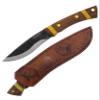 Condor Tool & Knife Large Huron Bushcraft Knife - 1095 High-Carbon Steel Blade - Full-Tang Construction - Ergonomic Walnut Handle - Handcrafted Leather Sheath - Ideal for Bushcraft, Camping & Survival view 1
