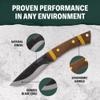 Condor Tool & Knife Large Huron Bushcraft Knife - 1095 High-Carbon Steel Blade - Full-Tang Construction - Ergonomic Walnut Handle - Handcrafted Leather Sheath - Ideal for Bushcraft, Camping & Survival view 4