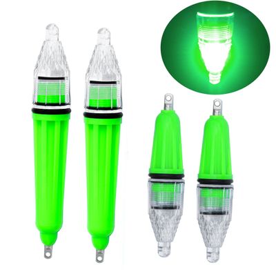 AGOOL Underwater Fishing Light, 4pcs Deep Drop Fishing Light Waterproof Flashing LED Night Fishing Light Attractive Light Green Light Bait Lure Lamp Fishing Bait Lure 5 Colors 6.7 inch 4.7 inch