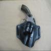 Azula Leather 2 Slot Molded Pancake Belt Holster for Smith & Wesson S&W 10, 19, 64, 66 3" Revolver Black Left Hand view 2