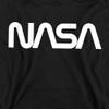 NASA Worm Logo Unisex Youth Pull-Over Hoodie for Boys and Girls, Medium Black view 2