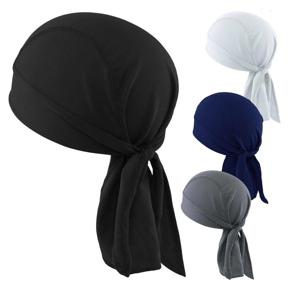 OutdoorEssentials Cooling Helmet Liner - Motorcycle Headwraps for Men - Do Rag Bandanas for Men - Bandana Skull Cap Biker Cap