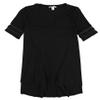 bar III Short Sleeve Illusion Varsity Tee (Black, M) view 1