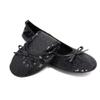 Silky Toes Foldable Flats for Women  Portable Ballet Shoes for Weddings, Parties, Events, Travel  Compact Purse Slippers (Medium, Black Sequins) view 3