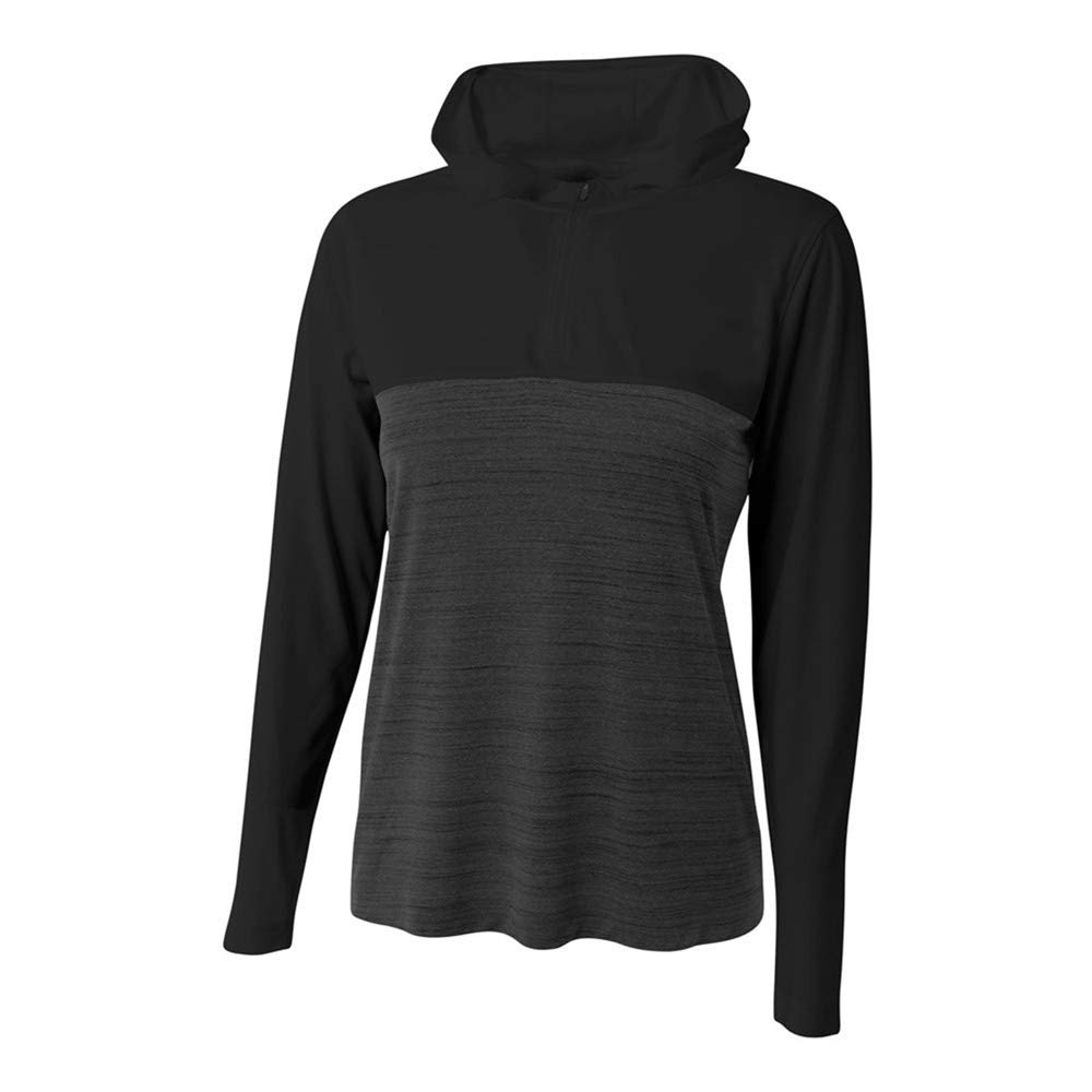 A4 Sportswear Womens X-Small Black 1/4 Zip Two-Tone