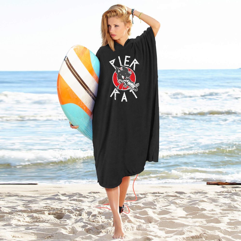 Catalonia Hooded Surf Towel Poncho,Super Water Absorption Microfiber Beach Sand-Proof Wetsuit Changing Robe for Adults Men Women Surfing Swimming Bathing