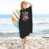Catalonia Hooded Surf Towel Poncho,Super Water Absorption Microfiber Beach Sand-Proof Wetsuit Changing Robe for Adults Men Women Surfing Swimming Bathing view 1