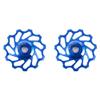 ASHATA Derailleur Pulley 11T Wheels Wheel Ceramic Pulley Aluminium Alloy Roller Accessory Support 7/8/9/10 Speed for (Blue,11T) view 1