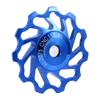ASHATA Derailleur Pulley 11T Wheels Wheel Ceramic Pulley Aluminium Alloy Roller Accessory Support 7/8/9/10 Speed for (Blue,11T) view 2