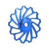 ASHATA Derailleur Pulley 11T Wheels Wheel Ceramic Pulley Aluminium Alloy Roller Accessory Support 7/8/9/10 Speed for (Blue,13T) view 2