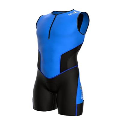 Sparx X Triathlon Suit Men Racing Tri Cycling Skin Suit Bike Swim Run (ElectricBlue_Elite, 3XL)