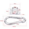 2 Set Heavy Duty Hanger Hook Hammock Wall Mount, Suspension Ceiling Hooks Outdoor Swing Mounting Hook Exercise Hook Stainless Steel Swivel Carabiner Yoga Ceiling Mount Swing Hook view 2