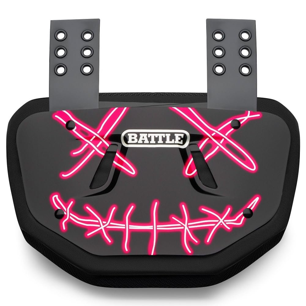 Battle Nightmare Chrome Football Back Plate - Adult, Black/Pink (24ACPUR999)