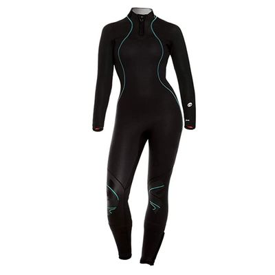 BARE 5MM Women's Nixie Ultra Full Wetsuit | Great for Scuba Diving | Comfortable Full Stretch Neoprene | Long Sleeve | Unique Omnired Material Woven into Fabric for Added Warmth | Black 06