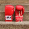 G&S Fight Supply Co. Premium Training Glove - Red & White 16oz view 2