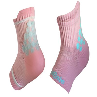 KidSole RX Gel Sports Sock for Kids with heel sensitivity from Severs Disease and General Foot and Heel Pain (Kid's 2-7, Pink)