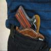Azula 2 Clip IWB Leather in The Waistband Concealed Carry Holster for Sig Sauer P938 938 9mm CCW TAN RH view 3