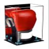 Better Display Cases Acrylic Vertical Boxing Glove Display Case with Mirror Case, Light Blue Risers and Black Base 8" x 6" x 14" (A092/V18) view 1