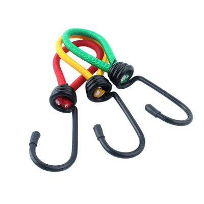 Camping Tent Elastic Rope Buckle with Hooks Outdoor Fixed Binding Strap Camping Accessories 3Pcs/Set 15cm