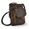 Hebetag Small Leather Shoulder Crossbody Belt Bag Phone Wallet Purse Loop Holster Waist Fanny Pack Outdoor Camping Hiking Daypack view 1