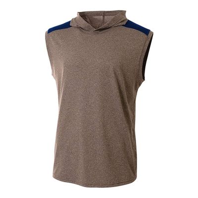 A4 Sportswear 2XL Heather/Navy Heather 2-Color Sleeveless Hoodie