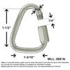 Valens Rigging 3/16" Delta Quick Link 316 Stainless Steel - 10 pc Bag view 3