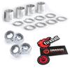 Fireball Dragon Spacer, Washer, and Axle Nut (Speed Kit) for Skateboard + Longboard Performance (Silver) view 1