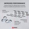 Fireball Dragon Spacer, Washer, and Axle Nut (Speed Kit) for Skateboard + Longboard Performance (Silver) view 2