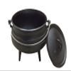 Cuisiland 8.5QT Cast Iron Potjie Cauldron Pot with Lid & 3 Legs  Pre-Seasoned South African-Style Campfire Pot for Outdoor Cooking, Soups, Stews & Braising  Heavy-Duty Cast Iron Dutch Oven view 2