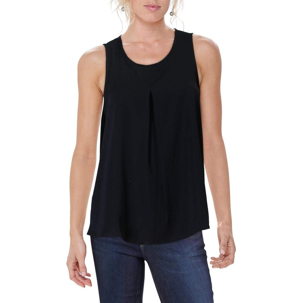 BCBGMAXAZRIA Sleeveless Woven Blouse Black SM (US 4)