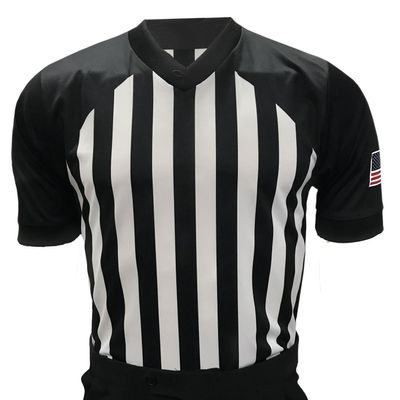 Smitty Men's Collegiate Basketball Referee Shirt - Made in The USA (4X-Large) White/Black