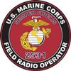 U.S.M.C. MOS 2531 Field Radio Operator U.S.M.C. Military Decal 3.8" - Red view 1