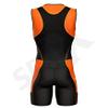 Sparx X Triathlon Suit Men Racing Tri Cycling Skin Suit Bike Swim Run (Orange_Elite, Medium) view 4