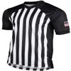 Smitty Men's Collegiate Basketball Body Flex Referee Shirt - Made in The USA (Small) White/Black view 1
