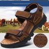 Asifn Men Athletic Open Toe Sandals Slides Outdoor Summer Leather Fisherman Beach Casual Shoes Adventures Outings Hiking 9.5 Yellow view 4